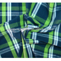 100% algodón Check y raya cepillado hilado teñido tejido textil para camisetas, Garment32 * 32/120 * 70